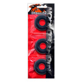 Oxballs Ringer Cock Ring 3 Pack Night Black Edition Penis Band Erection Enhancer Set