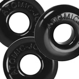 Oxballs Ringer Max Cock Ring 3 Pack Black Thick Stack Soft Penis Testicle Bands