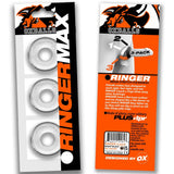 Oxballs Ringer Max Cock Ring 3 Pack Clear Thick Stack Soft Penis Testicle Bands
