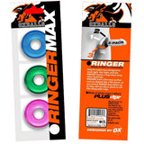Oxballs Ringer Max Cock Ring 3 Pack Neon Thick Stack Soft Penis Testicle Bands