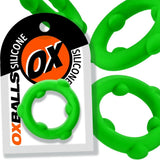 Oxballs Spinner Liquid Silicone Cock Ring Frog Green Nub Penis Testicle Band