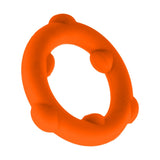 Oxballs Spinner Liquid Silicone Cock Ring Orange Nub Penis Testicle Band
