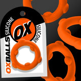 Oxballs Spinner Liquid Silicone Cock Ring Orange Nub Penis Testicle Band