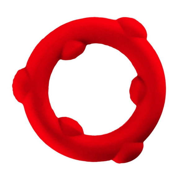 Oxballs Spinner Liquid Silicone Cock Ring Red Nub Penis Testicle Band