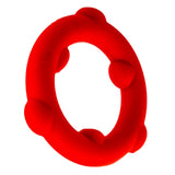 Oxballs Spinner Liquid Silicone Cock Ring Red Nub Penis Testicle Band