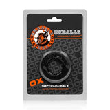 Oxballs Sprocket Cock Ring Black Super Stretch Penis Erection Enhancer