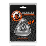 Oxballs Tri-Sport 3 Ring Cocksling Steel Penis Cock Cage Erection Aid Sex Toy