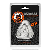 Oxballs Tri-Sport 3 Ring Cocksling Clear Triple Penis Testicle Band
