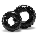 Oxballs Truckt Cock Ring Set Black 2 Size Penis Erection Ball Band
