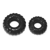 Oxballs Truckt Cock Ring Set Black 2 Size Penis Erection Ball Band