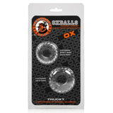 Oxballs Truckt Cock Ring Set Clear 2 Size Penis Erection Ball Band