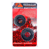 Oxballs Truckt Cock Ring Set Night Black 2 Size Penis Erection Ball Band Special Edition
