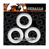 Oxballs Willy Rings Cock Ring 3 Pack White Penis Erection Band Set