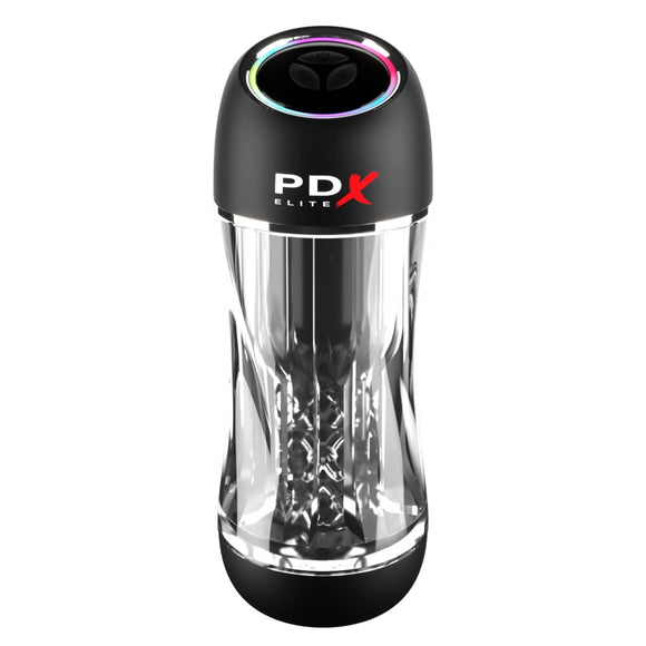 PDX Elite ViewTube Pro See-Thru Vibrating Stroker Intermittent Suction Masturbator Sex Toy