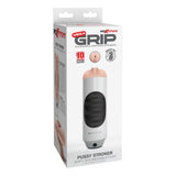 PDX Extreme Mega Grip Squeezable Vibrating Pussy Stroker Realistic Masturbator Sex Toy