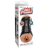 PDX Extreme Wet Pussies Super Flip-A-Pussy Over Dual Ended Stroker Realistic Brown Skin Self Lubricating Masturbator Sex Toy