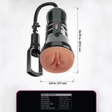 PDX Extreme Wet Pussies Super Sucker XXL Stroker Brown Skin Realistic Masturbator Suction Pump Sex Toy