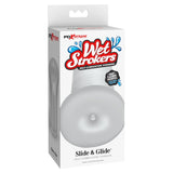PDX Extreme Wet Strokers Slide & Glide Self-Lubricating Stroker Clear Masturbator Sex Toy