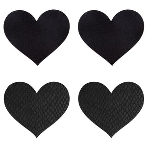 Peekaboo Pasties Black Hearts