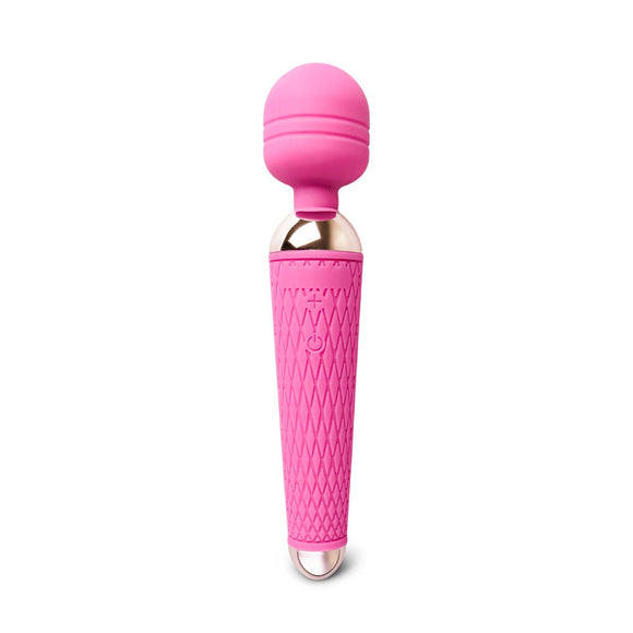 Pink 10 Speed Rechargeable Magic Wand Massager Cute Fun Vibrator Sex Toy