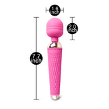 Pink 10 Speed Rechargeable Magic Wand Massager Cute Fun Vibrator Sex Toy