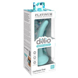 Pipedream Dillio Curious Five 5" Platinum Silicone Dildo Teal Non-Realistic Strap-On Sex Toy