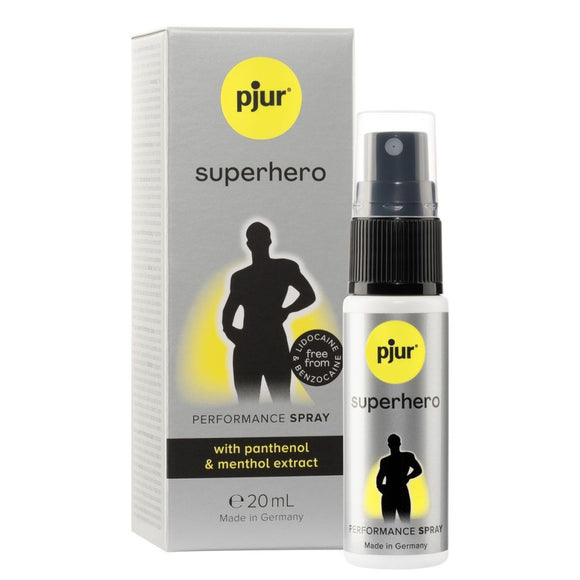 Pjur Superhero Strong Delay Prolong Desensitize Penis Performance Sex Spray 20ml