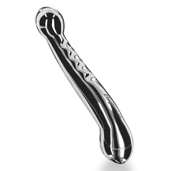 Playhouse 7 Inch Pleasure Stainless Steel Dildo Metal Anal Probe Temperature Play Sex Toy