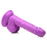 Pop Peckers 6.5" Dildo with Balls Purple Realistic Penis Suction Sex Toy