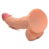 Pop Peckers 7.5" Dildo with Balls Light Skin Realistic Penis Sex Toy