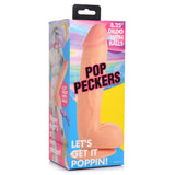 Pop Peckers 8.25" Dildo with Balls Light Skin Tone Realistic Penis Sex Toy