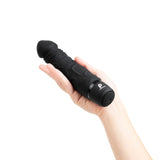 Powercocks 6.5" Realistic Vibrator Black Penis Vibe Rechargeable Waterproof Sex Toy