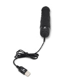 Powercocks 6.5" Realistic Vibrator Black Penis Vibe Rechargeable Waterproof Sex Toy