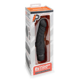 Powercocks 6.5" Realistic Vibrator Black Penis Vibe Rechargeable Waterproof Sex Toy