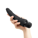 Powercocks 7" Slim Anal Realistic Vibrator Black Penis Vibe Sex Toy