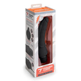 Powercocks 7" Slim Anal Realistic Vibrator Black Penis Vibe Sex Toy