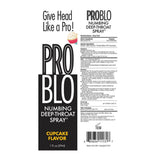 Pro Blo Numbing Deep Throat Oral Sex Spray 29ml Cupcake Flavour Anaesthetic