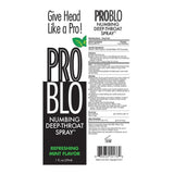 Pro Blo Numbing Deep Throat Oral Sex Spray 29ml Mint Flavour Anaesthetic