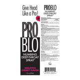 Pro Blo Numbing Deep Throat Oral Sex Spray 29ml Seductive Cherry Flavour Anaesthetic
