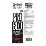 Pro Blo Numbing Deep Throat Oral Sex Spray 29ml Sexy Cinnamon Flavour Anaesthetic