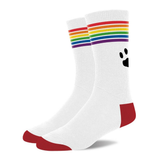 Prowler Pride Socks Gay LGBTQ White Cotton Rainbow Stripe Sexy Footwear