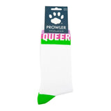 Prowler Queer Socks Gay Pride Statement LGBTQ White Cotton Sexy Footwear
