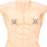 Prowler Red 4 Way Screw Nipple Clamp Metal Vice Pair BDSM Sensation Play