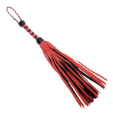 Prowler RED Flogger Black Braided Leather BDSM Fetish Play