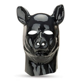 Prowler RED Black Latex Pig Hood Bondage Mask Animal Fetish BDSM Play