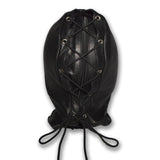 Prowler RED Leather Double Bondage Hood with Front Zipper Sensory Deprivation Play Mask