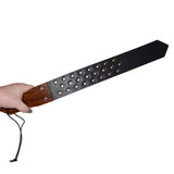 Prowler RED Leather and Wood Studded Paddle BDSM Fetish Play