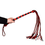 Prowler RED Long Handle Nine Tail Flogger BDSM Fetish Play Whip