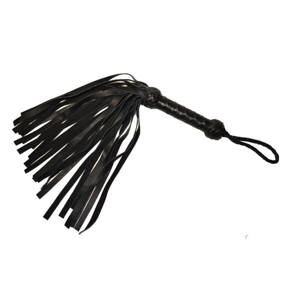 Prowler RED Short Flogger Black Leather Whip Bondage BDSM Fetish Play