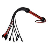 Prowler RED Short Handle Red and Black Flogger BDSM Bondage Play Whip
